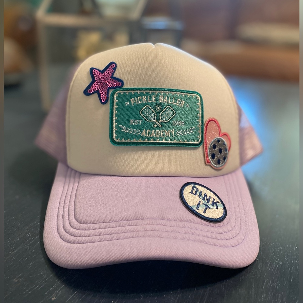 NEW Handmade Pickle Ball Academy Trucker Hat with Patches